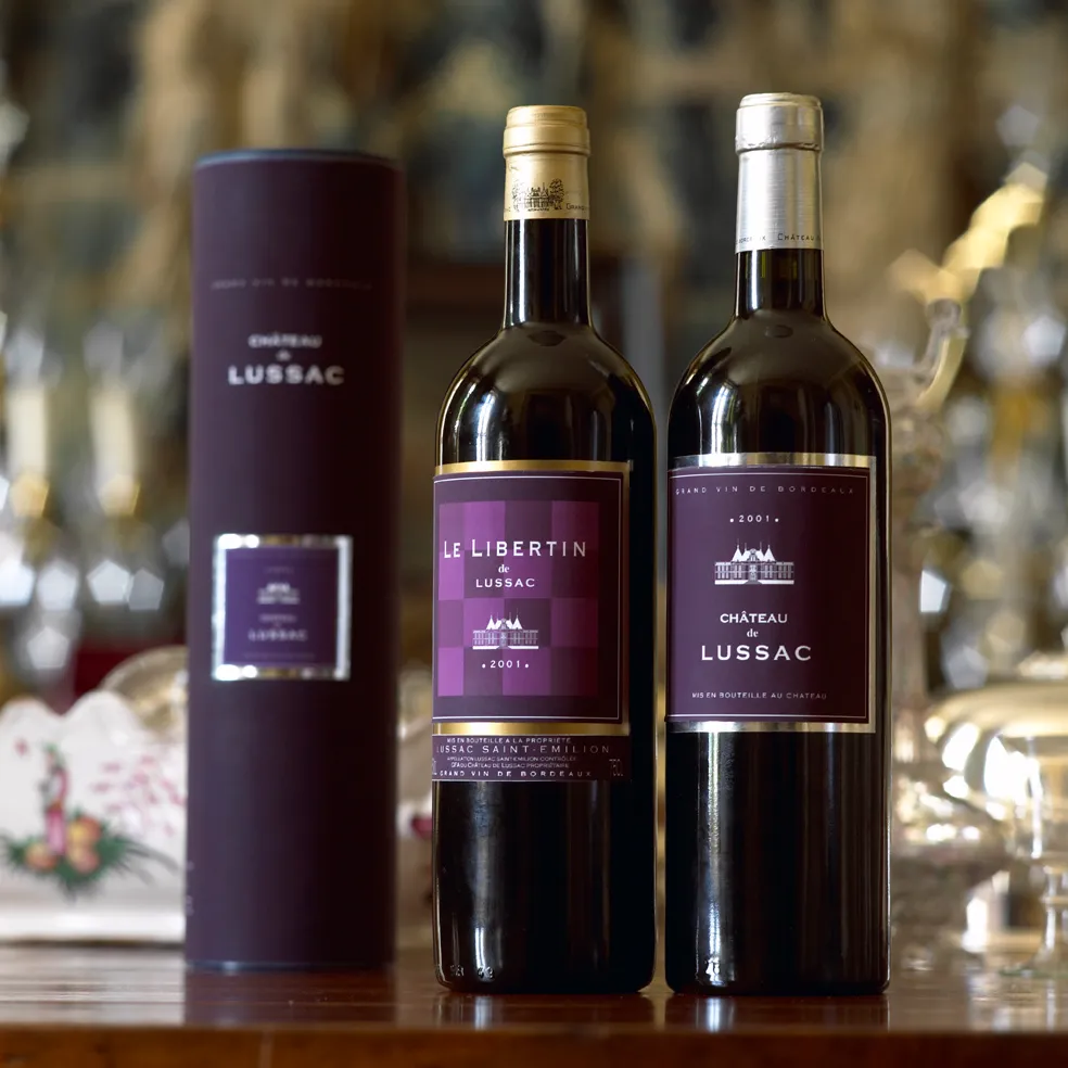Bouteilles du château de Lussac, en appellation Lussac-Saint-Émilion
