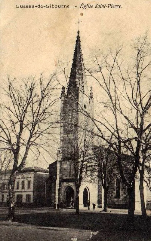 L'église Notre-Dame de Lussac au début du XXe siècle